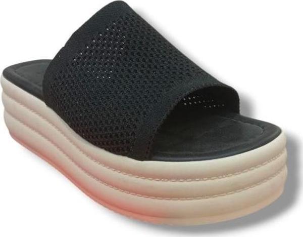 Efsun 3009-25 Triko Anatomik Dolgu Topuk Kadın Terlik - Image 1