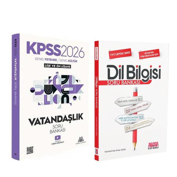 Marsis Yayınları 2026 KPSS Vatandaşlık ve AKM Dil Bilgisi Soru Bankası Seti 2 Kitap - Marsis Yayınları - Image 1