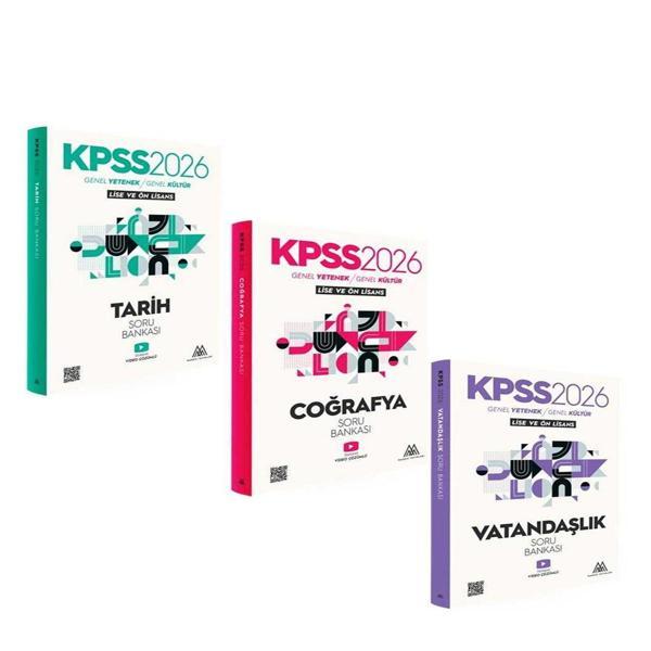 Marsis Yayınları 2026 KPSS Tarih Coğrafya ve Vatandaşlık Soru Bankası Seti 3 Kitap - Marsis Yayınları - Image 1