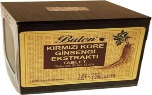 Balen Kırmızı Kore Ginsengi Ekstraktı Tablet 600 mg - Image 1