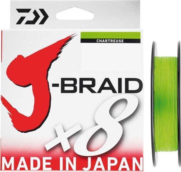 Daiwa J-Braid X8 Chartreuse İp Olta Misinası 150Mt CHARTREUSE-0,16 mm - Image 1