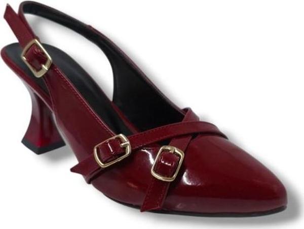 Mengi M901-25 Rugan Bantlı İnce Topuk Kadın Ayakkabı - Image 1