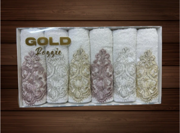 GOLD Rossie Premium Nakışlı Havlu Seti - Image 1