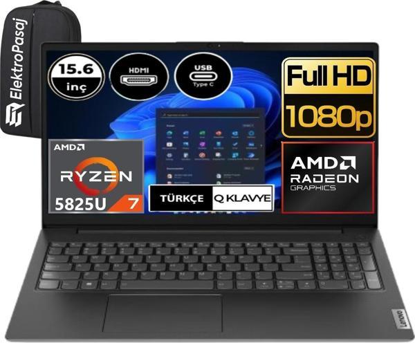 V15 G3 Aba 82TV009DTX-EP7 Ryzen 7 5825U 12 GB Ram 256 GB SSD Amd Radeon Graphics 15.6" Fhd Windows 11 Pro + Elektropasaj - Image 1