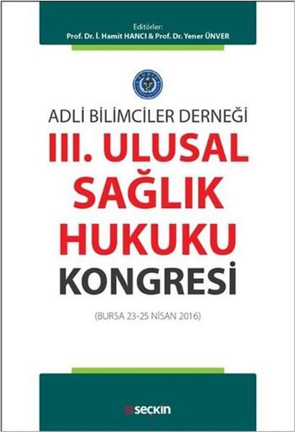 Adli Bilimciler Derneği - 3. Ulusal Sağlık Hukuku Kongresi - Seçkin Yayıncılık - Image 1