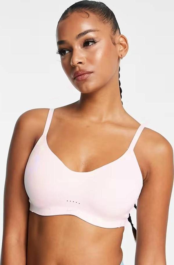 Nike Training Dri Fit Alate Minimalist Light Support Padded Bra Light Pink Kadın Lazer Kesim Bra Açık Pembe - Image 1