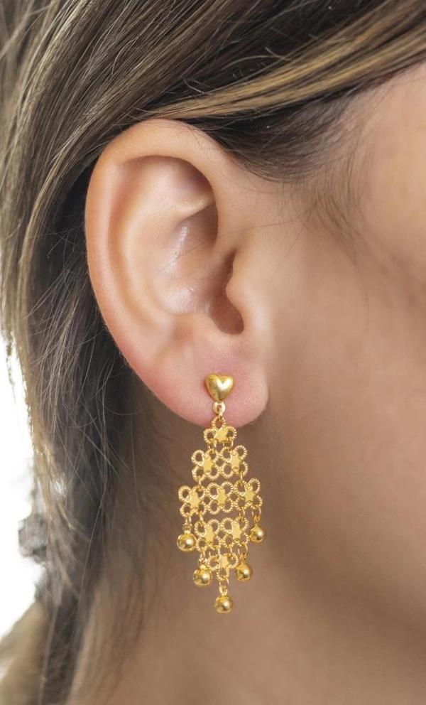 Yiğitbaşı Gold 22 Ayar Küpe 3281 - Image 1