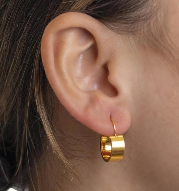 Yiğitbaşı Gold 22 Ayar Halka Küpe - Image 1