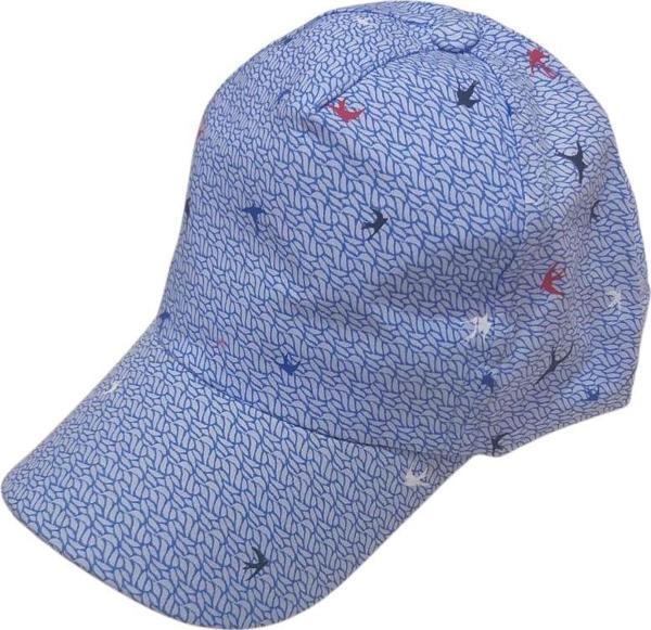Mavi Kırlangıc Desenli Çocuk Şapkası Ayarlanabilir Çocuk Cap 3-6 Yaş - Image 1