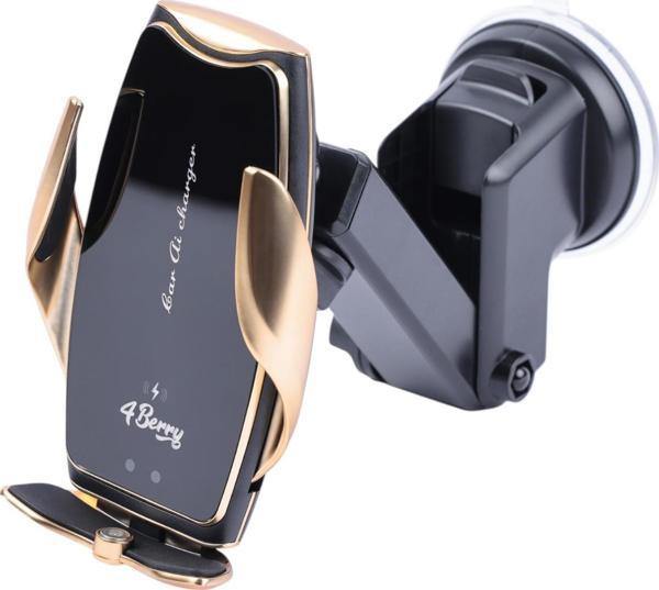 A8G Gold Araç Tutucu – 15 W Kablosuz Hızlı Şarj, Otomatik Kıskaçlı - Image 1