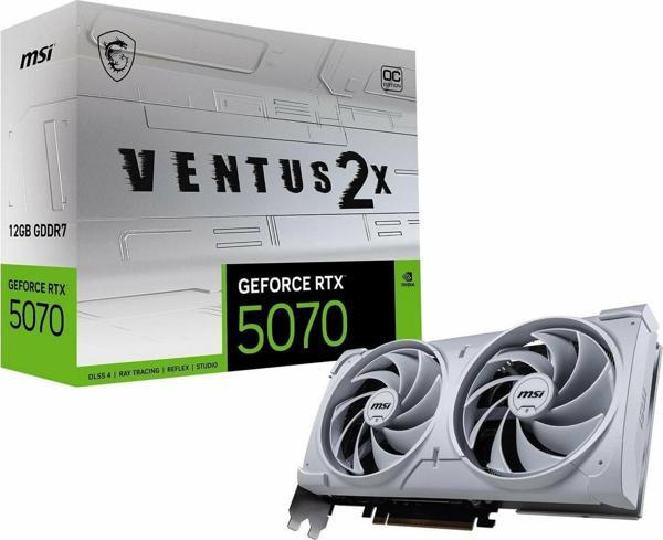 MSI Ventus 2X White GeForce RTX 5070 OC 12GB GDDR7 192Bit HDMI/DP Ekran Kartı - Image 1