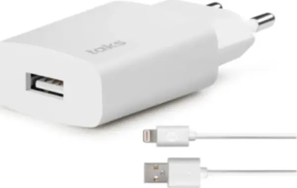 TAKS USB-A Travel Charger Lightning Apple Kablo - Image 1