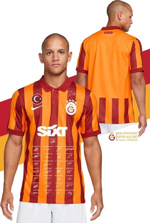 Galatasaray Orijinal Lisanslı 100. Yıl İmzalı Forma - Image 1