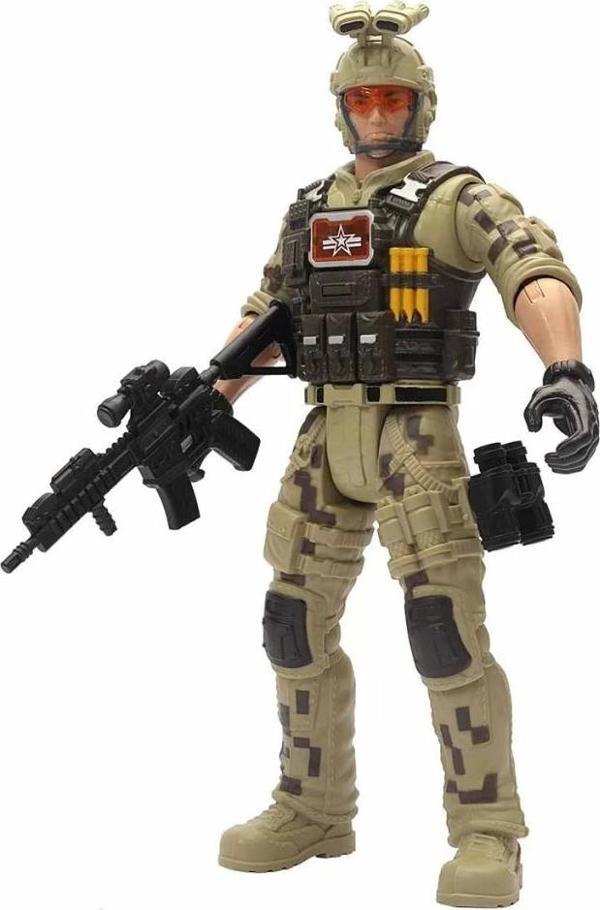 Eğitici Çocuk Oyuncak Soldier Force Asker Figür 32 cm - Image 1