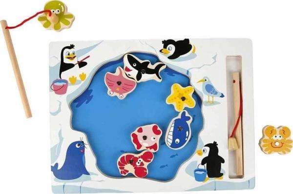 Eğitici Çocuk Oyuncak  Woody Ahşap Mıknatıslı Balık Tutma Oyunu - Image 1