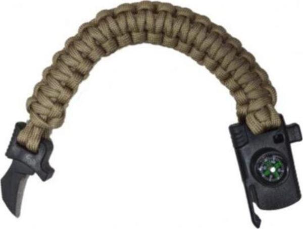 Safari Paracord Pusulalı Krem Bileklik - Image 1