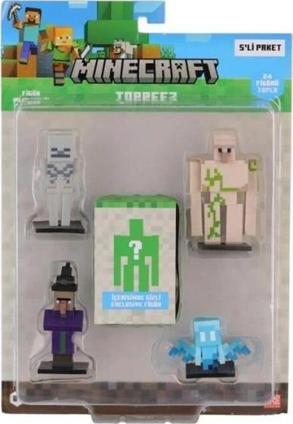 Nessiworld PMI MC2040 Minecraft 3D Figür Toppeez 5li Set - Image 1