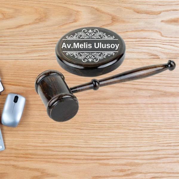 Kişiye Özel Ahşap Hakim Tokmağı Büyük Boy - Image 1