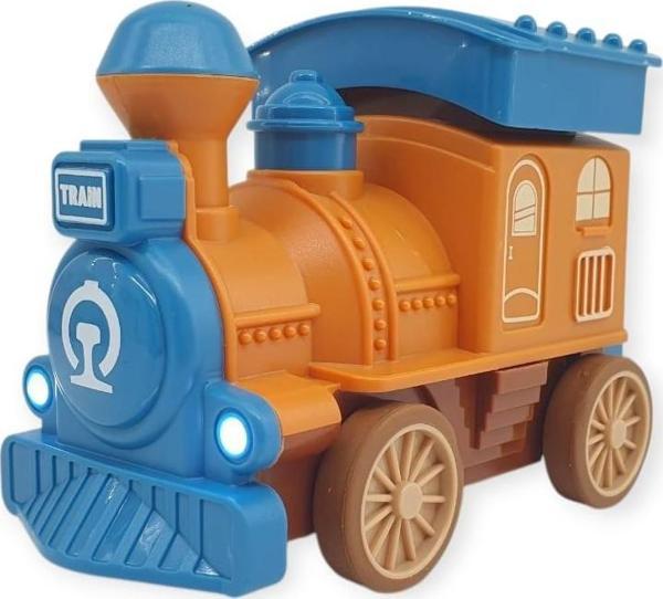 Oyuncak Tren Işıklı Sesli Bas Gitsin 14cm - MAVİ - 8068A - Image 1