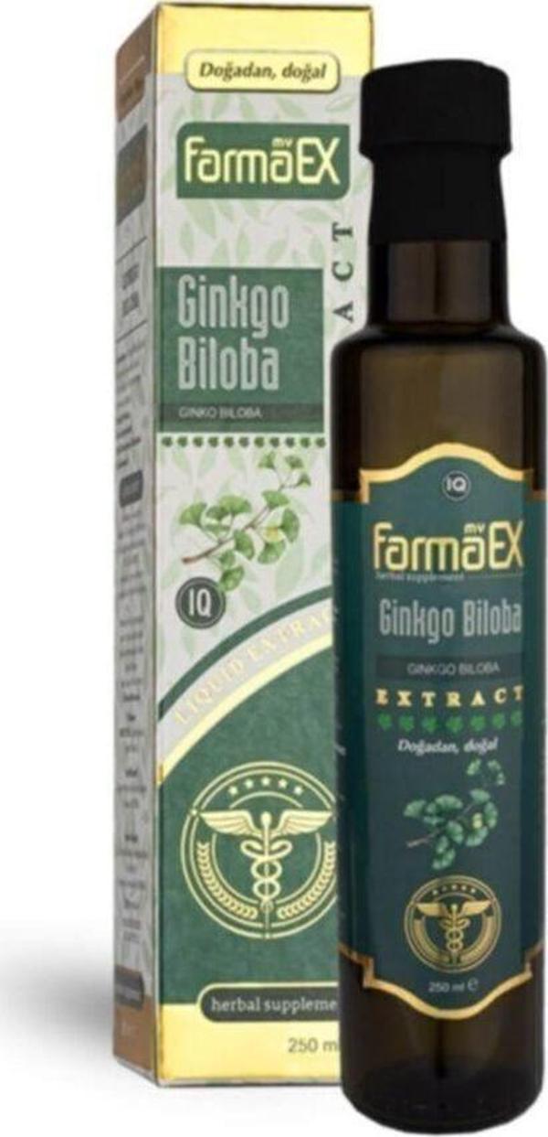 Farmaex Ginkgo Biloba Ekstraktı 250 Ml Ginko Biloba Extract Ginkgo Sıvı Ekstresi - Image 1