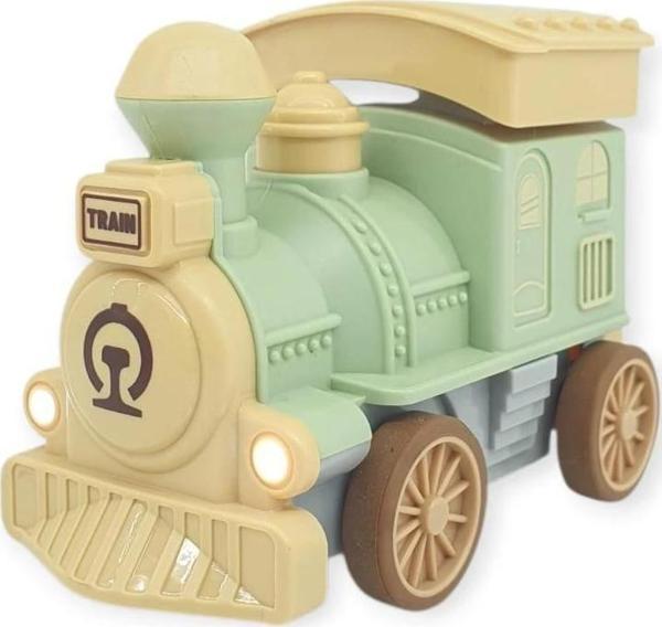 Oyuncak Tren Işıklı Sesli Bas Gitsin 14cm - YEŞİL - 8068A - Image 1