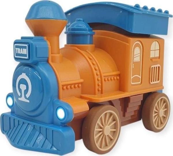 Oyuncak Tren Işıklı Sesli Bas Gitsin 14cm - MAVİ - 8068A - Image 1