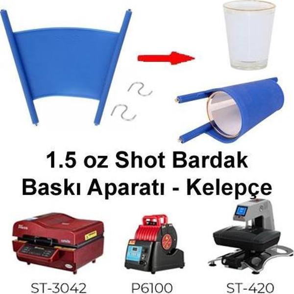 1.5 oz Kısa Shot (Tekila ) Bardağı Baskı Aparatı - P6100 Uyumlu - Image 1
