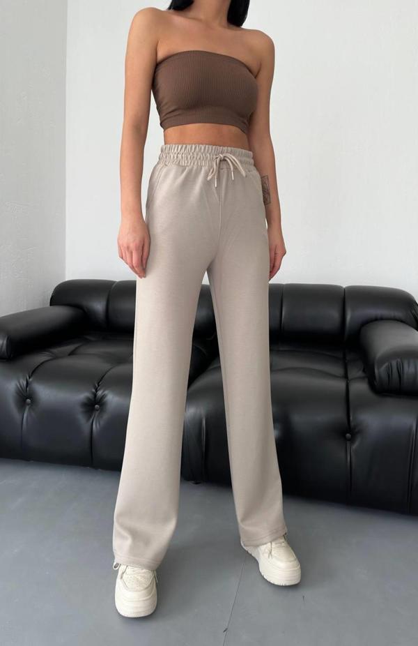 Vogsign 384 Kadın Oysho Düz Paça Cepli Tek Alt Eşofman - Image 1