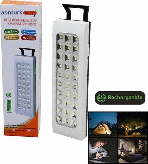 Abnturk 30 Smd Led Şarjlı Işıldak Fener Ve Acil Durum Işıgı 28 Cm - Image 1