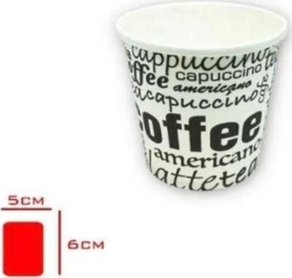 Abnturk 50 Adet Karton Kahve Bardağı 4Oz ( 120Ml) Expresso Bardağı Türk Kahvesi Mocca İçin İdeal - Image 1
