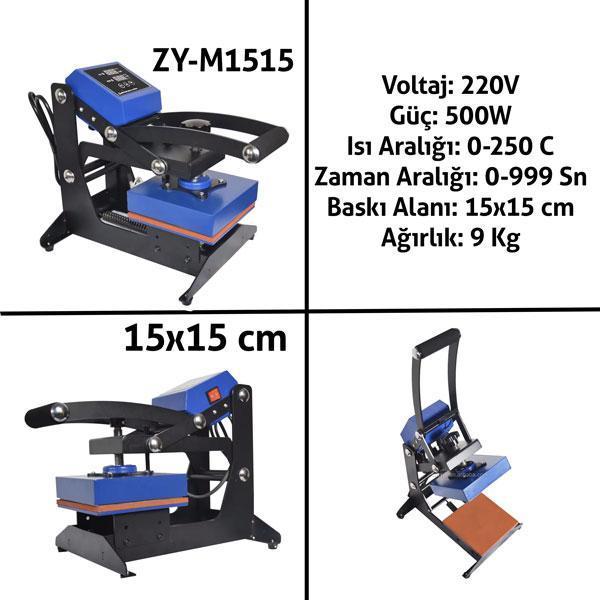 Düz Transfer Baskı Presi  15X15 cm - Image 1