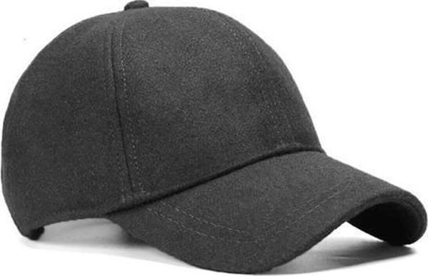 Eleven Market Gri Kışlık Kaşe Beyzbol Şapka Kep - Image 1