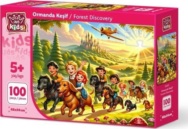 Art Puzzle Kids Ormanda Keşif 5 Yaş Üzeri - 100 Parça Yapboz 35413 - Image 1