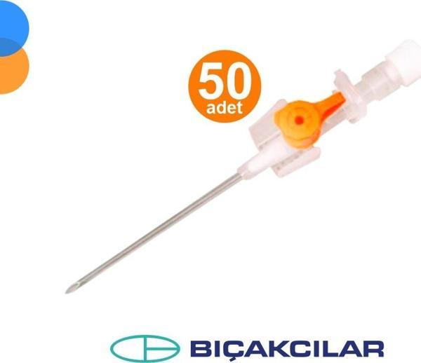 Bıçakcılar Branül (İntraket) Turuncu (14G) 50'li Kutu - Image 1