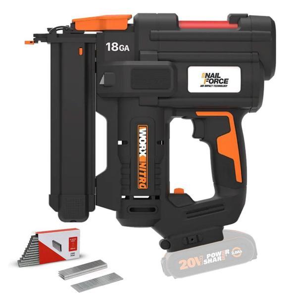 WORX WX844.9 20Volt 16-40mm Profesyonel Şarjlı Zımba Makinesi + 2700 Adet Yedek Zımba (Akü Dahil Değildir) - Image 1