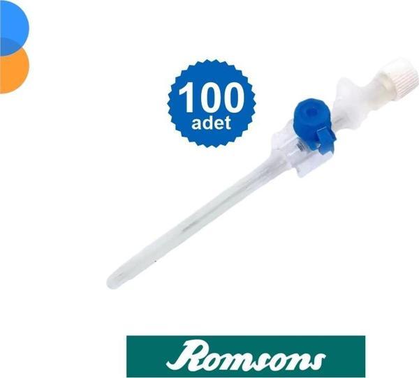 Romsons Branül (Anjiokat) Mavi 22G 100'lü Kutu - Image 1