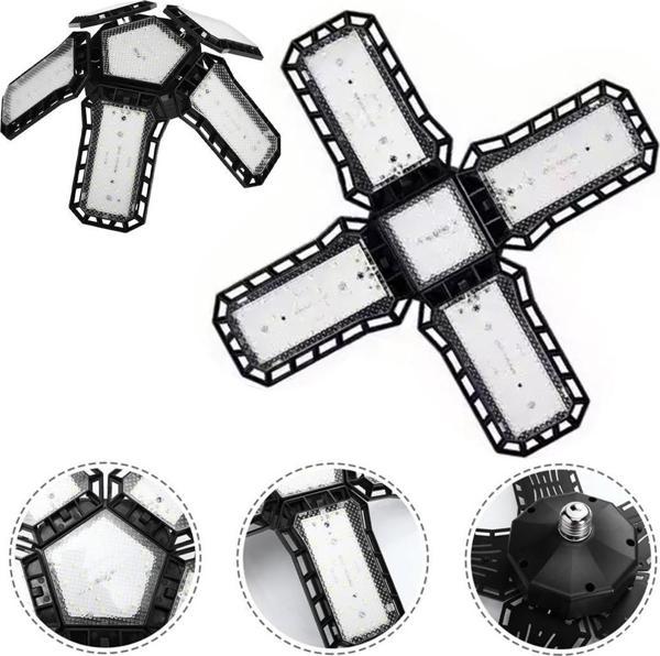 Ayt Ledx Ayarlanabilir Açılı 4 Kanatlı 108 Smd Ledli Galaxy Projektör Işığı 50W 5500 Lumen E27 Duy Ampul 32Cm Çap - Image 1