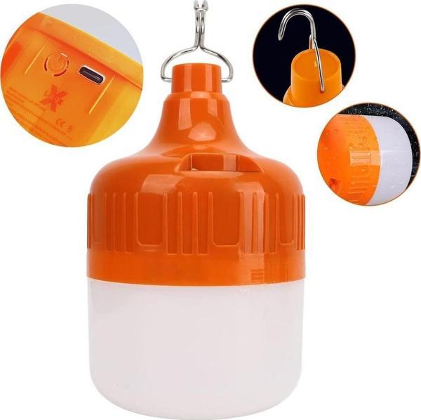 Ayt Ledx LN-OR100G 50 Watt Type-c Şarjlı Taşınabilir Asma Kancalı Kamp Çadır Lambası Led Aydınlatma 1200mAh 3 Modlu - Image 1