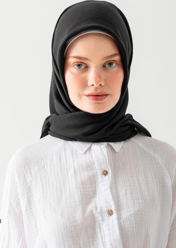 Soft Pamuk Jakarlı Eşarp – Doğal Dokulu, Hafif ve Nefes Alan Kumaş- Bambu Kraş Eşarp Yumuşak Dokulu Düz Renk Eşarp, Tesettür Eşarp - Image 1