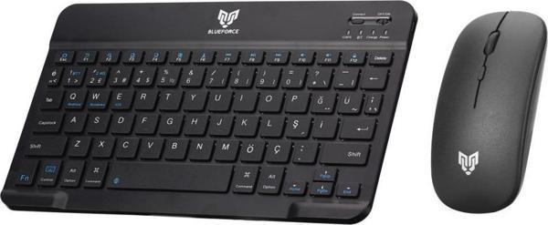 Blueforce KM-33 Wireless Bluetooth Kablosuz Klavye Mouse Set Siyah - Image 1