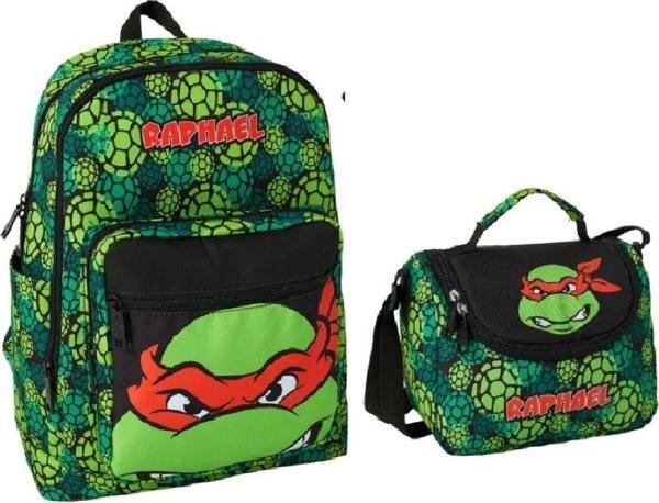 Ninja Turtles Rapheal Okul Sırt Çantası Beslenmeli Set - Image 1