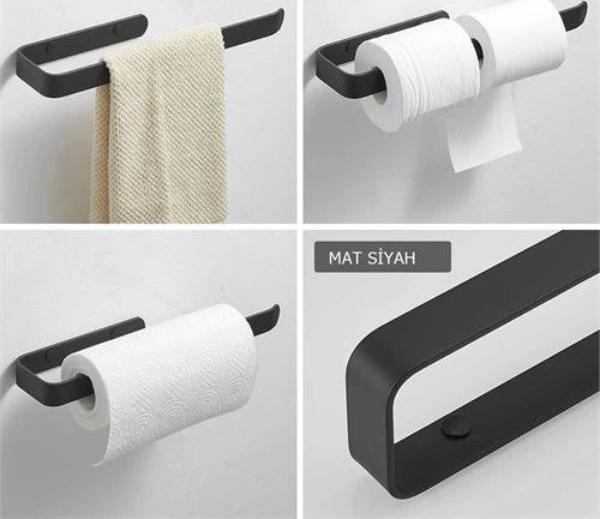Metal Mat Siyah Havluluk - Image 1