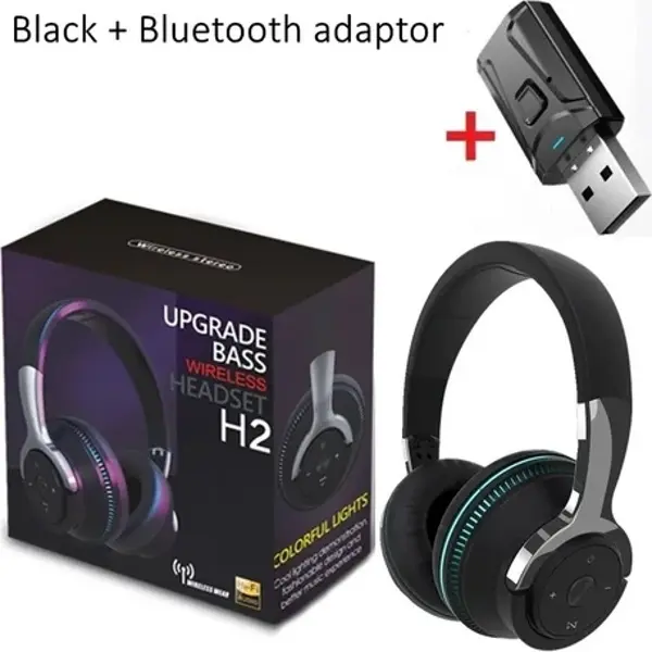 z Headphon Mic ile USB Adaptörü Kulaklık Gürültü Önleyici Stereo Katlanabilir Bas Tv Kulaklık Için  - Image 1