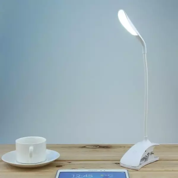 Xinh Klipsli USB Dim 600LX Şarj Edilebilir Dokunmatik Sensör 14 LED Okuma Işık  - Image 1
