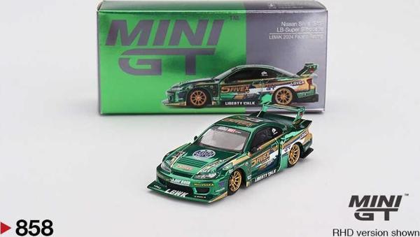 Mini GT 1:64 Nissan Silvia S15 LB-Super Silhouette LBWK 2024 Fausto Racing Diecast Model Araba - Image 1
