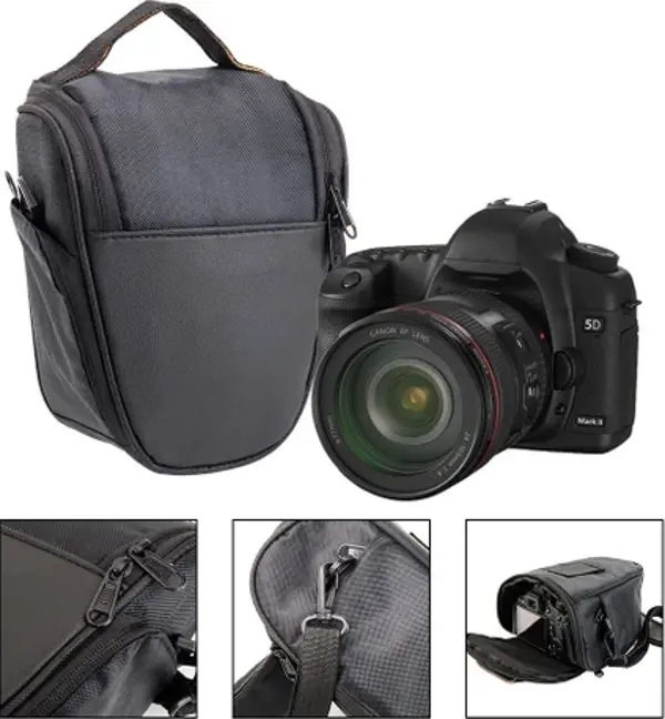 İyi Çanta  Kamera Çantası Üçgen Omuz Askısı Çantası Nikon D3500 D3400 D5600 D5500 D7500 Canon Eos R - Image 1