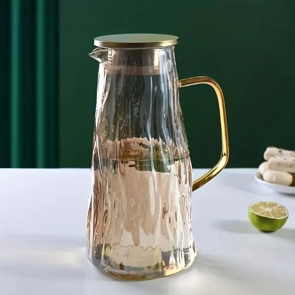 Çelik Kapaklı Cam Sürahi 1800 ml - Image 1