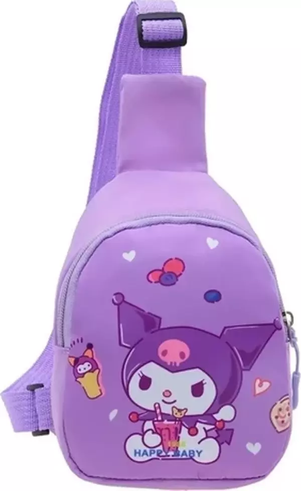 2023 Kuromi Sevimli Bozuk Para Cüzdanı Omuz Çantası Erkek Kız Çapraz Vücut Çanta Moda Askılı Çanta  - Image 1