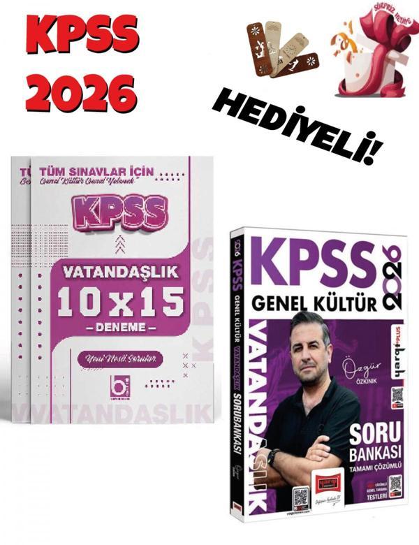 2026 KPSS Vatandaşlık Çözümlü Soru Bankası ve Deneme Seti 2 Kitap Bigelio ve Yargı Yayınları - Bi bigelio - Image 1