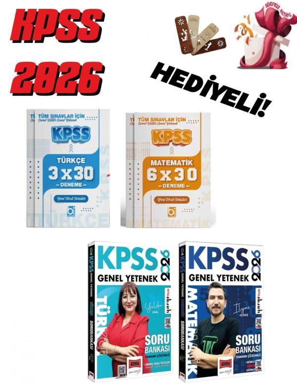 2026 KPSS Genel Yetenek Çözümlü Soru Bankası ve Deneme Seti 4 Kitap Bigelio ve Yargı Yayınları - Bi bigelio - Image 1